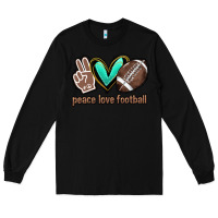 Peace Love Football Long Sleeve Tee | Teevron