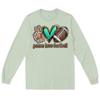 Matcha Peace love football Long Sleeve Tee - HowdyJamesFarm