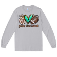 Moon Dust Peace love football Long Sleeve Tee - HowdyJamesFarm