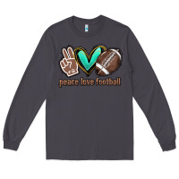 Smoke Peace love football Long Sleeve Tee - HowdyJamesFarm