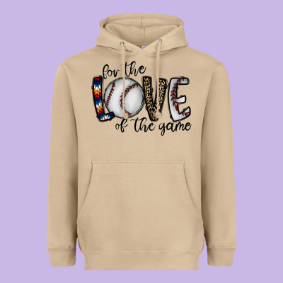 For The Love Of The Game Baseball Heavyweight Hoodie Designed By Cowhidedigitalart