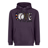 Plum for the love of the game baseball Heavyweight Hoodie - CowhideDigitalArt