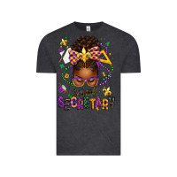 Vintage Black mardi gras school secretary afro messy bun Vintage Tee - texasbilliewilder
