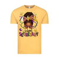 Vintage Mustard mardi gras school secretary afro messy bun Vintage Tee - texasbilliewilder