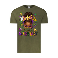 Vintage Olive mardi gras school secretary afro messy bun Vintage Tee - texasbilliewilder