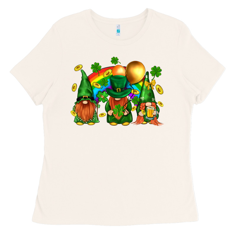 St. Patricks  Gnomies With Rainbow Ladies Tee by BundleAndBundleShop | Teevron