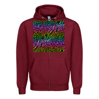 Burgundy neon glitter safari seamless pattern Zipper Hoodie - BundleAndBundleShop
