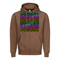 Chestnut neon glitter safari seamless pattern Zipper Hoodie - BundleAndBundleShop