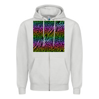 Dove Grey neon glitter safari seamless pattern Zipper Hoodie - BundleAndBundleShop