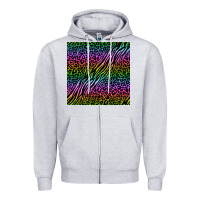 Heather Grey neon glitter safari seamless pattern Zipper Hoodie - BundleAndBundleShop