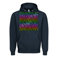 Navy neon glitter safari seamless pattern Zipper Hoodie - BundleAndBundleShop