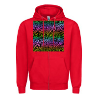 Red neon glitter safari seamless pattern Zipper Hoodie - BundleAndBundleShop