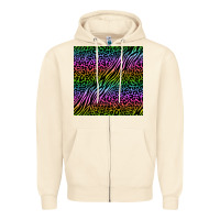 Sandshell neon glitter safari seamless pattern Zipper Hoodie - BundleAndBundleShop