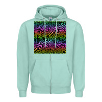 Seafoam neon glitter safari seamless pattern Zipper Hoodie - BundleAndBundleShop