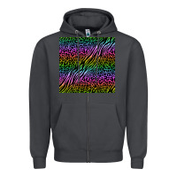 Smoke neon glitter safari seamless pattern Zipper Hoodie - BundleAndBundleShop