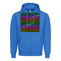 True Royal neon glitter safari seamless pattern Zipper Hoodie - BundleAndBundleShop