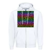 White neon glitter safari seamless pattern Zipper Hoodie - BundleAndBundleShop