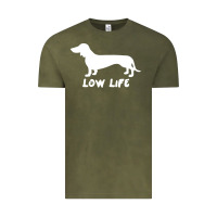 Vintage Olive Doxie Low Life Vintage Tee - artisFamous