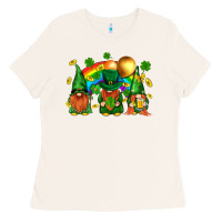Bone st. patricks  gnomies with rainbow Ladies Tee - BundleAndBundleShop