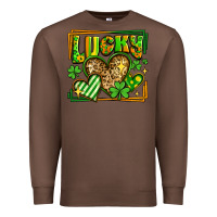 Chestnut lucky st patricks day hearts Premium Sweatshirt - LillyAllenDesigns