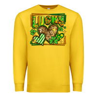 Lemon lucky st patricks day hearts Premium Sweatshirt - LillyAllenDesigns
