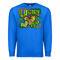 True Royal lucky st patricks day hearts Premium Sweatshirt - LillyAllenDesigns