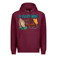 Burgundy İn Everything Give Thanks Premium Hoodie - BundleAndBundleShop