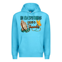 Ocean Blue İn Everything Give Thanks Premium Hoodie - BundleAndBundleShop