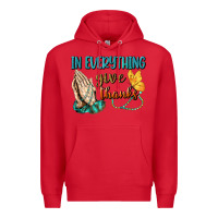 Red İn Everything Give Thanks Premium Hoodie - BundleAndBundleShop