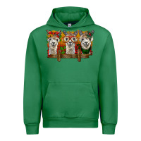 Emerald Christmas alpacas Urban Hoodie - BarkalooDesign