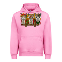 Fuchsia Pink Christmas alpacas Urban Hoodie - BarkalooDesign