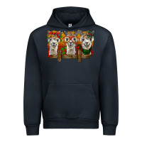 Navy Christmas alpacas Urban Hoodie - BarkalooDesign