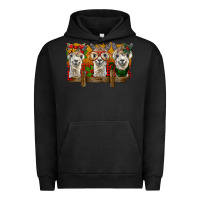 Pigment Black Christmas alpacas Urban Hoodie - BarkalooDesign