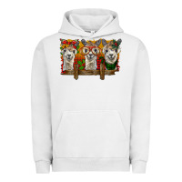 Pigment Lunar Rock Christmas alpacas Urban Hoodie - BarkalooDesign