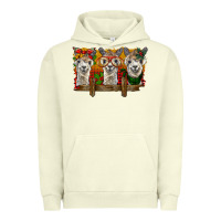 Pigment Pistachio Christmas alpacas Urban Hoodie - BarkalooDesign