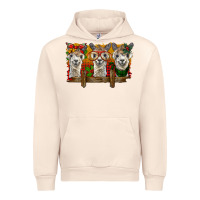 Sandshell Christmas alpacas Urban Hoodie - BarkalooDesign