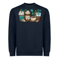 Navy bull skull coffee cups Heavyweight Sweatshirt - OliviaCreatesArt