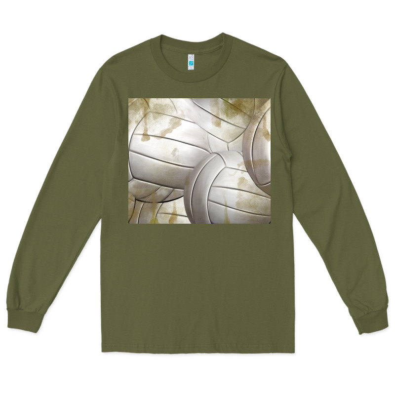 Distressed Volleyball Pattern Long Sleeve Tee by TumblerDesignByShophia | Teevron