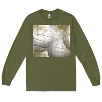 Army Green distressed volleyball pattern Long Sleeve Tee - TumblerDesignByShophia