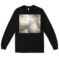 Black distressed volleyball pattern Long Sleeve Tee - TumblerDesignByShophia