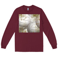 Burgundy distressed volleyball pattern Long Sleeve Tee - TumblerDesignByShophia