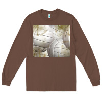 Chestnut distressed volleyball pattern Long Sleeve Tee - TumblerDesignByShophia