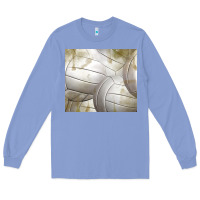 Colony Blue distressed volleyball pattern Long Sleeve Tee - TumblerDesignByShophia