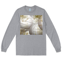 Heather Grey distressed volleyball pattern Long Sleeve Tee - TumblerDesignByShophia