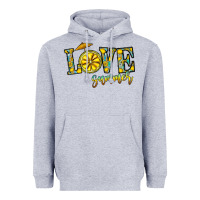 Heather Grey love summer Heavyweight Hoodie - CowhideDigitalArt