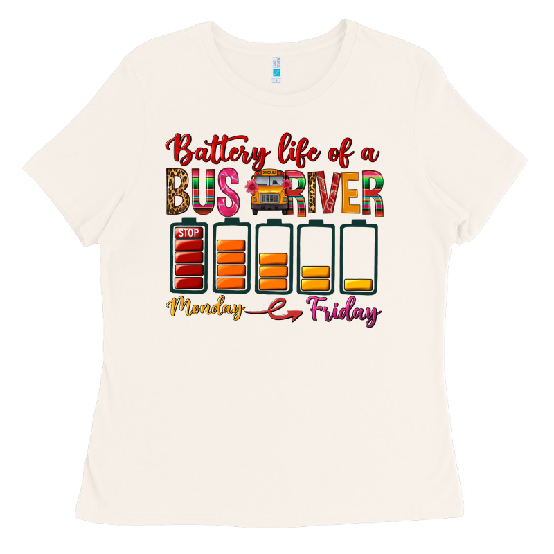Battery Life Of A Bus Driver Ladies Tee by BundleAndBundleShop | Teevron