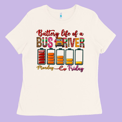 Battery Life Of A Bus Driver Ladies Tee Designed By Bundleandbundleshop