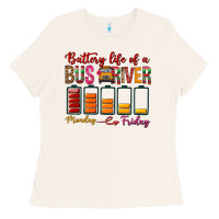 Bone Battery Life Of A Bus Driver Ladies Tee - BundleAndBundleShop