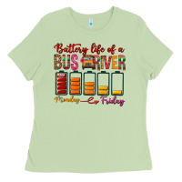 Matcha Battery Life Of A Bus Driver Ladies Tee - BundleAndBundleShop