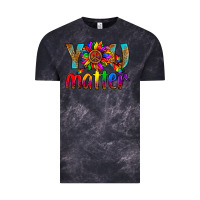 Cloud Black LGBTQ+ you matter with leopard Vintage Tee - NancyCooperArtShop